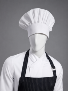 Chapeau de chef de cuisine classique blanc pour cuisine professionnelle
