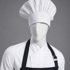 Chapeau de chef de cuisine classique blanc pour cuisine professionnelle